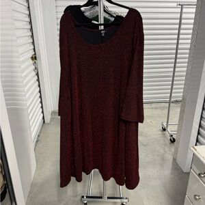 Ellos | Knit Dress in Black and Red | size 4X 34/36